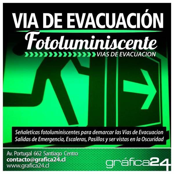 LETREROS SEÑALES FOTOLUMINISCENTES
