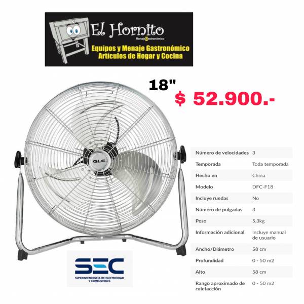 VENTILADOR DE PISO 