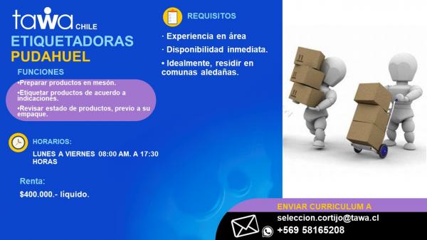 ETIQUETADORAS - PUDAHUEL