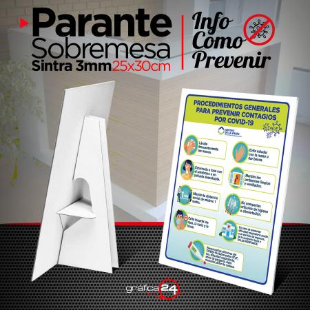PARANTE DE CARTÓN PREVENCIÓN COVID19