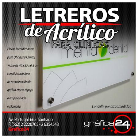 LETRERO ACRÍLICO PARA CLÍNICAS
