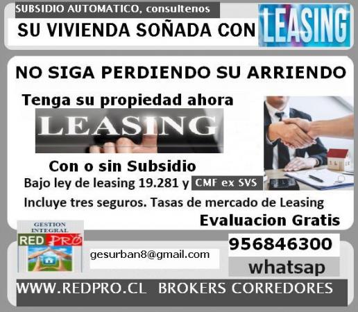 AL FIN LA VIVIENDA SOÑADA, CON LEASING