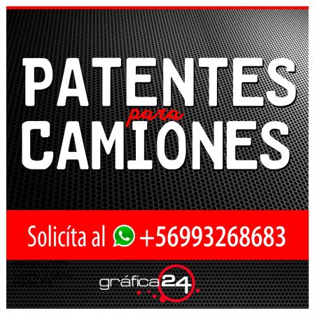 PATENTES ADHESIVAS PARA CAMIONES