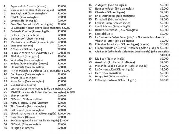 VENDO LOTE DE 77 DVD'S