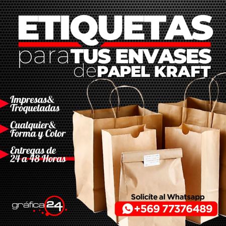 ETIQUETAS ADHESIVAS PARA PAPEL KRAFT