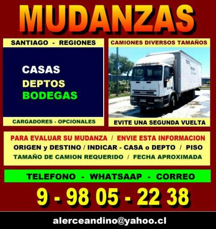 MUDANZAS - CASAS - DEPTOS - BODEGAS