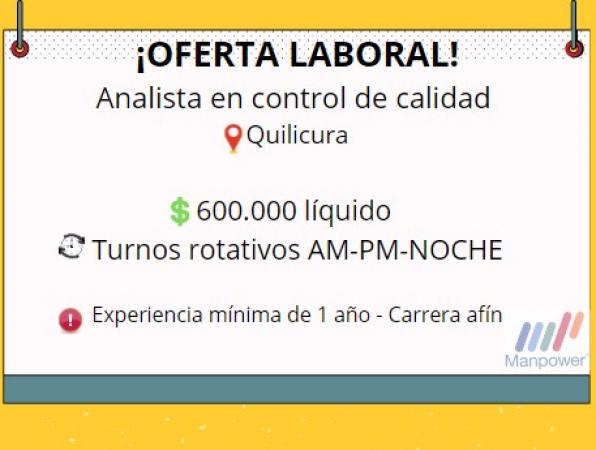 CONTROLADOR DE CALIDAD / TURNO ROTATIVO