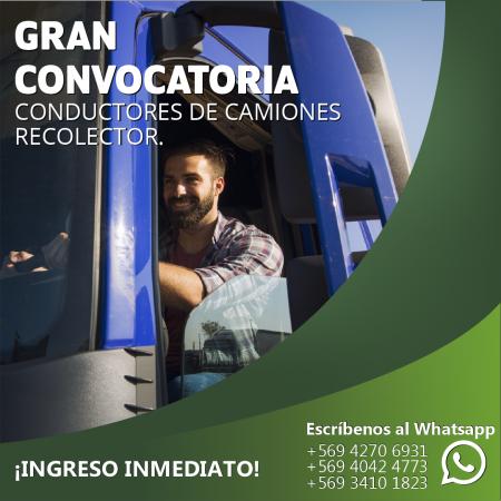 CHOFERES CAMION RECOLECTOR DE RESIDUOS 