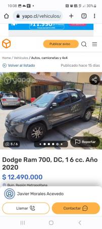 CAMIONETA RAM 700 ADVENTURE 1.6 CC.
