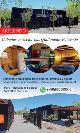 ARRIENDO HERMOSAS CABAÑAS