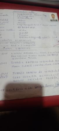 BUSCO TRABAJO COMO NOCHERO PARTIME