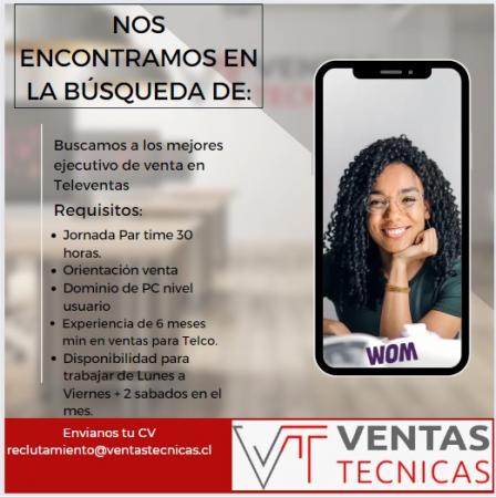 EJECUTIVO/A TELEVENTA 30 HRS