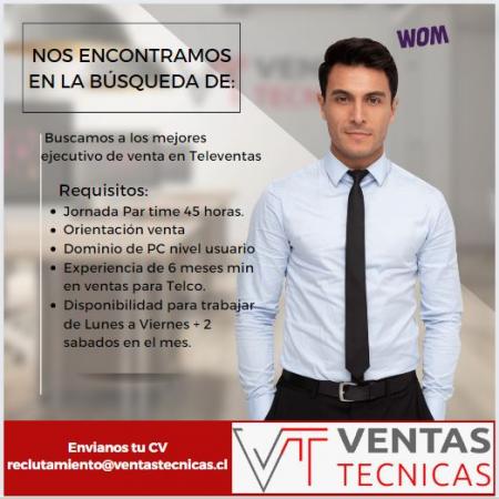 EJECUTIVO/A TELEVENTA 45 HRS TELCO