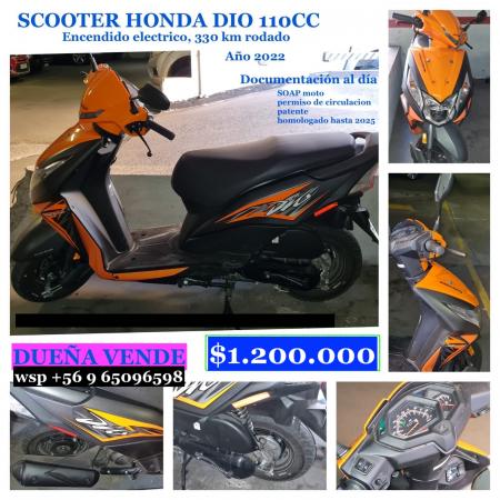 HONDA SCOOTER DIO 110CC AÑO 2022. DUEÑA