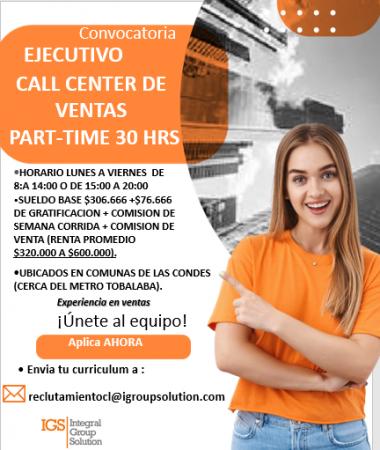 EJECUTIVO DE  VENTAS TELEFÓNICAS $500.000 