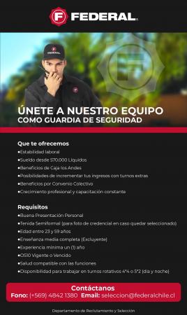 SE BUSCAN GUARDIAS DE SEGURIDAD