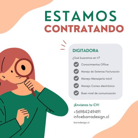 BUSCAMOS DIGITADORA DE FACTURACIÓN Y CUENTAS