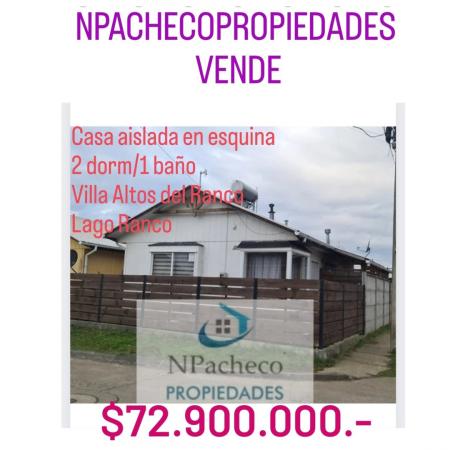 CASA EN LAGO RANCO 
