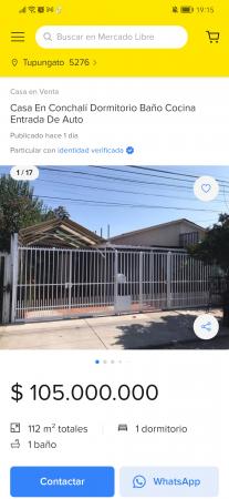 VENDO CASA EN CONCHALÍ
