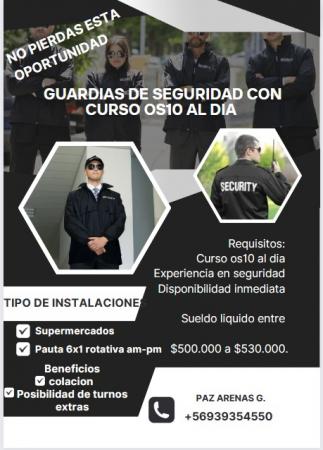 GUARDIAS DE SEGURIDAD CON CURSO 