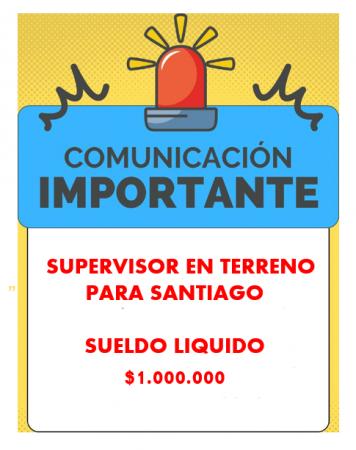 SUPERVISOR EN TERRENO PARA RETAIL 