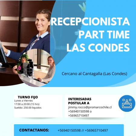 RECEPCIONISTA PART TIME (LAS CONDES)