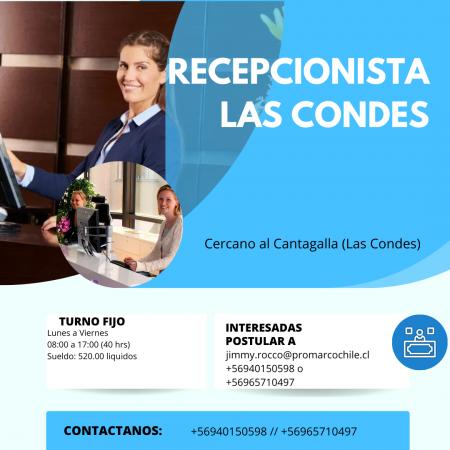 RECEPCIONISTA LAS CONDES