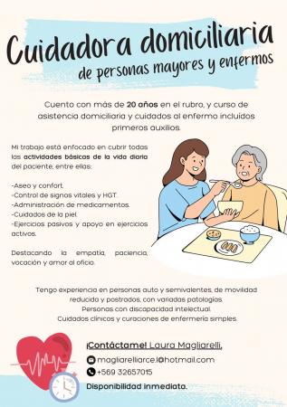 CUIDADORA CERTIFICADA, BUSCO TRABAJO