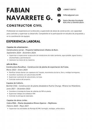 CONSTRUCTOR CIVIL ,SUPERVISOR, PAC