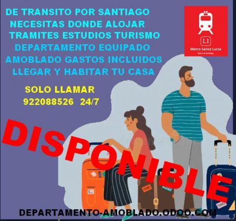ARRIENDO TEMPORAL DEPTO, EQUIPADO  GAST.INCLUIDOS