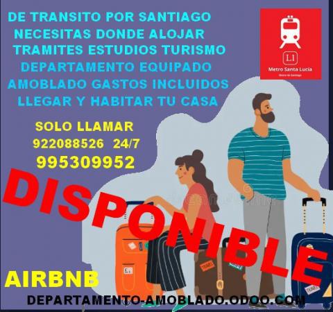 DEPARTAMENTO  ARRIENDO TEMPORAL  DIAS SEMANAS MES 