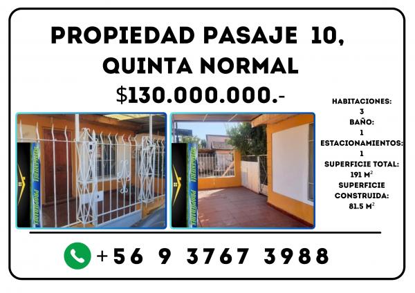 SE VENDE CASA QUINTA NORMAL