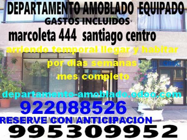DEPARTAMENTO ARRIENDO TEMPORAL POR DÍAS SEMANAS